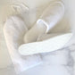 Luxury Velour Microterry Disposable Hotel Slippers with No-Skid PVC Soles with Drawstring Dust Cover Bag| GuestOutfitters.com 