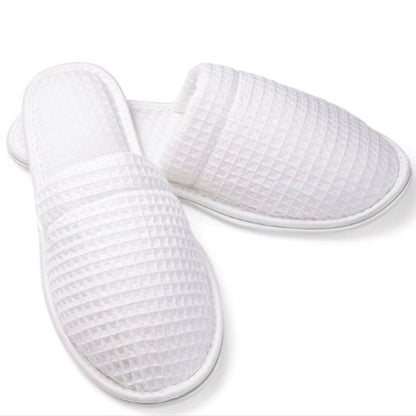 Boca Terry Luxury Waffle Travel Slippers  with rubber soles for Hotels and Vacation Rentals | GuestOutfitters.com