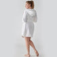"Rachel" A Luxurious Velour Hooded Bathrobe by Designer Heidi Wiesel | GuestOutfitters.com