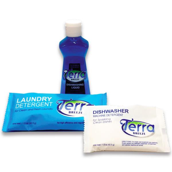 Refillable and Single-Use Kitchen and Laundry Detergent Supplies for Vacation Rentals | GuestOutfitters.com